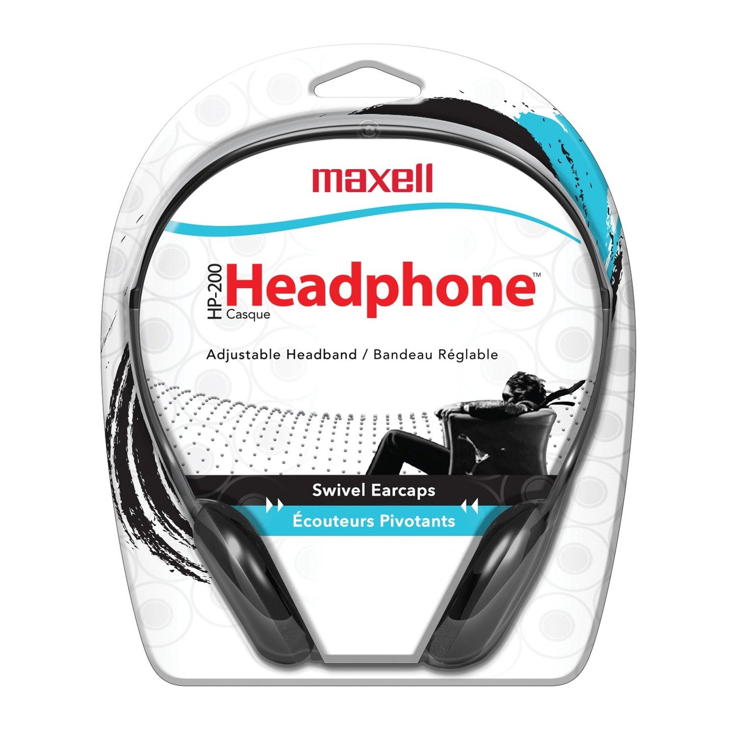 Maxell 190318 Lightweight Swivel On-Ear Stereo Headphones