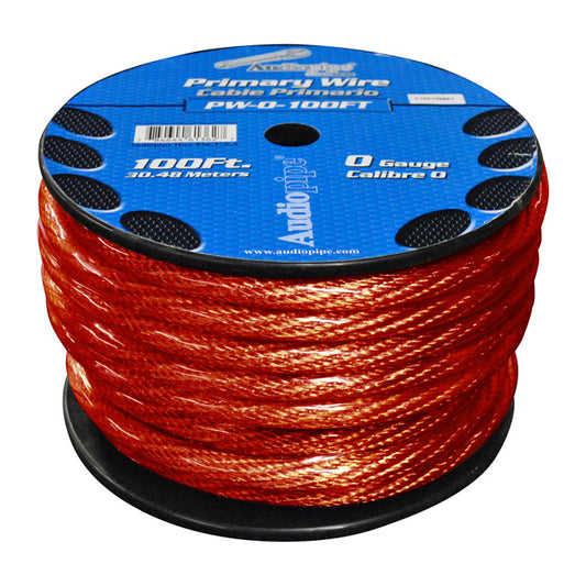 Audiopipe PW0100RD Power Wire 0 Gauge 100 Foot  Red