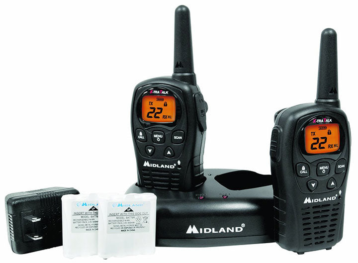 Midland LXT500VP3 22-Channel GMRS with 24-Mile Range Black