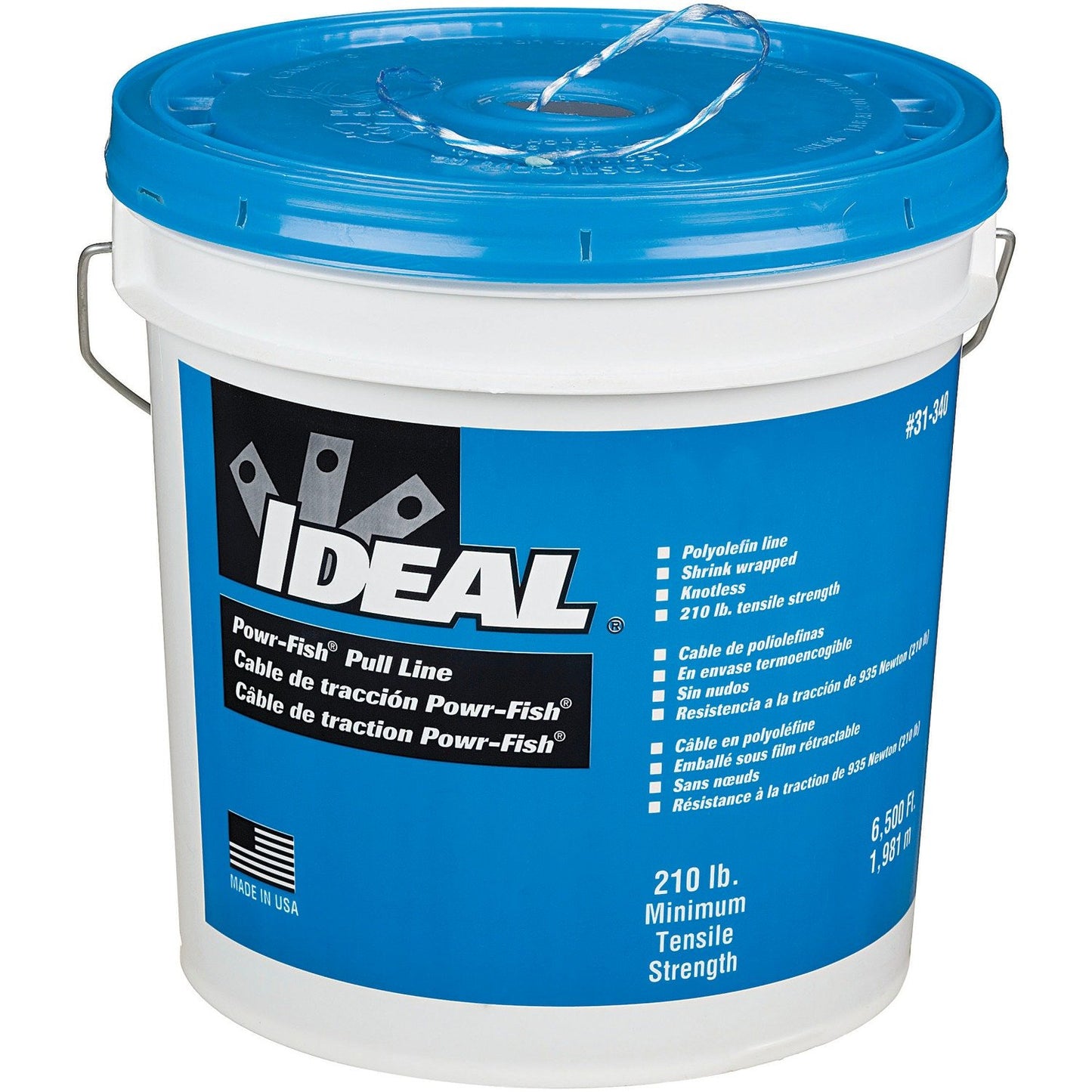 Ideal 31-340 Powr-Fish Heavy-Duty Pull Line, 6,500 Feet