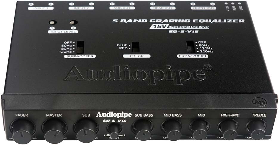 Audiopipe EQ5V15 5 Band Graphic EQ
