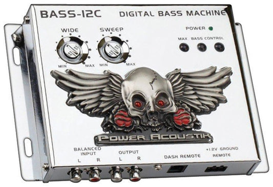 Power Acosutik BASS12C BASS DRIVER CHROME;REMOTE;ILLUMINATED