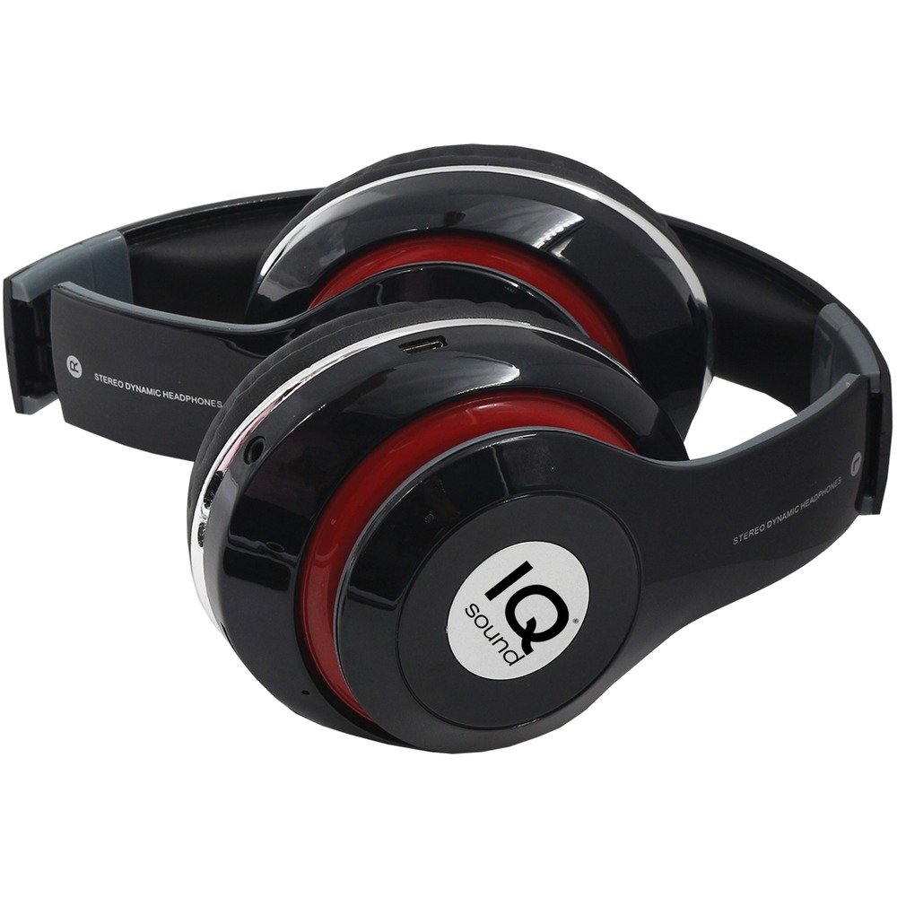 Iq Sound IQ-130BT- BLK Bluetooth Over-Ear Headphones with Microphone (Black)