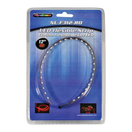 Pipedream NLF312RD 12" High Intensity Flexible LED Strip cut ever 3 LED's Red