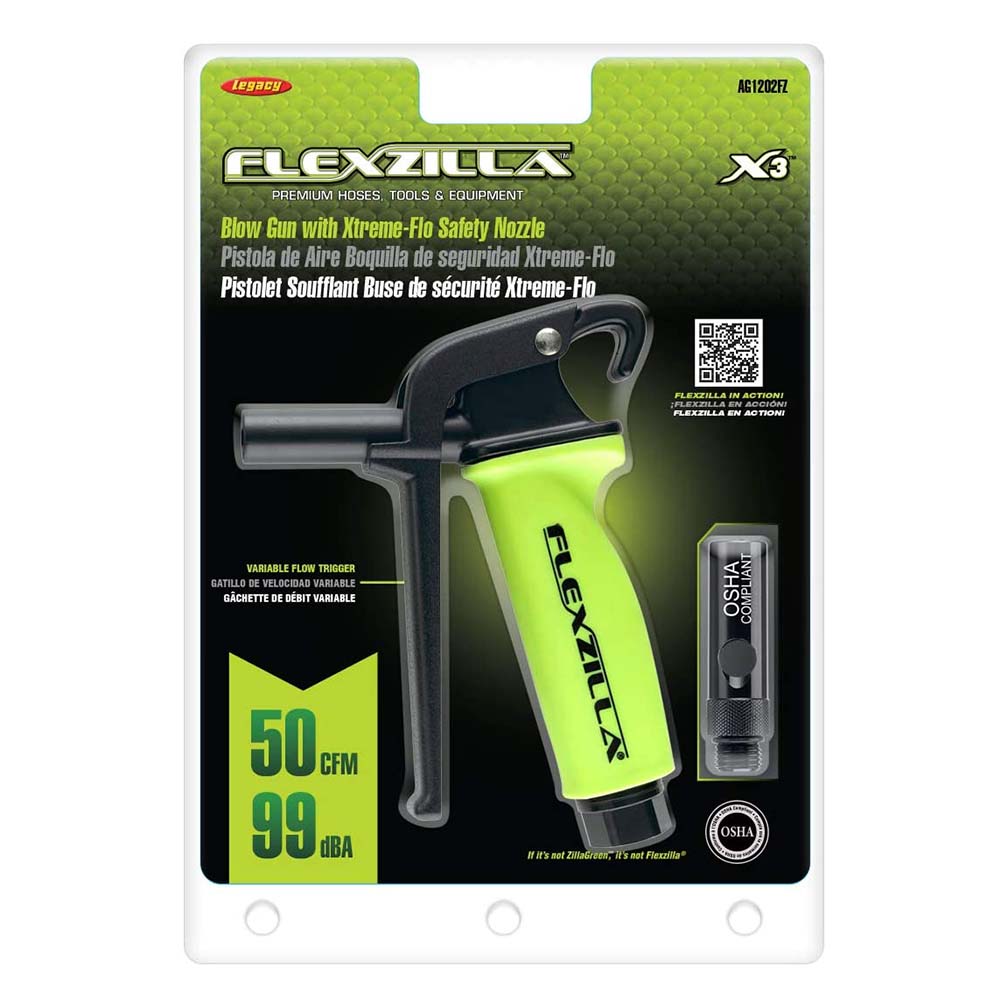 Flexzilla AG1202FZ X3 Blow Gun with Xtreme-Flo Safety Nozzle