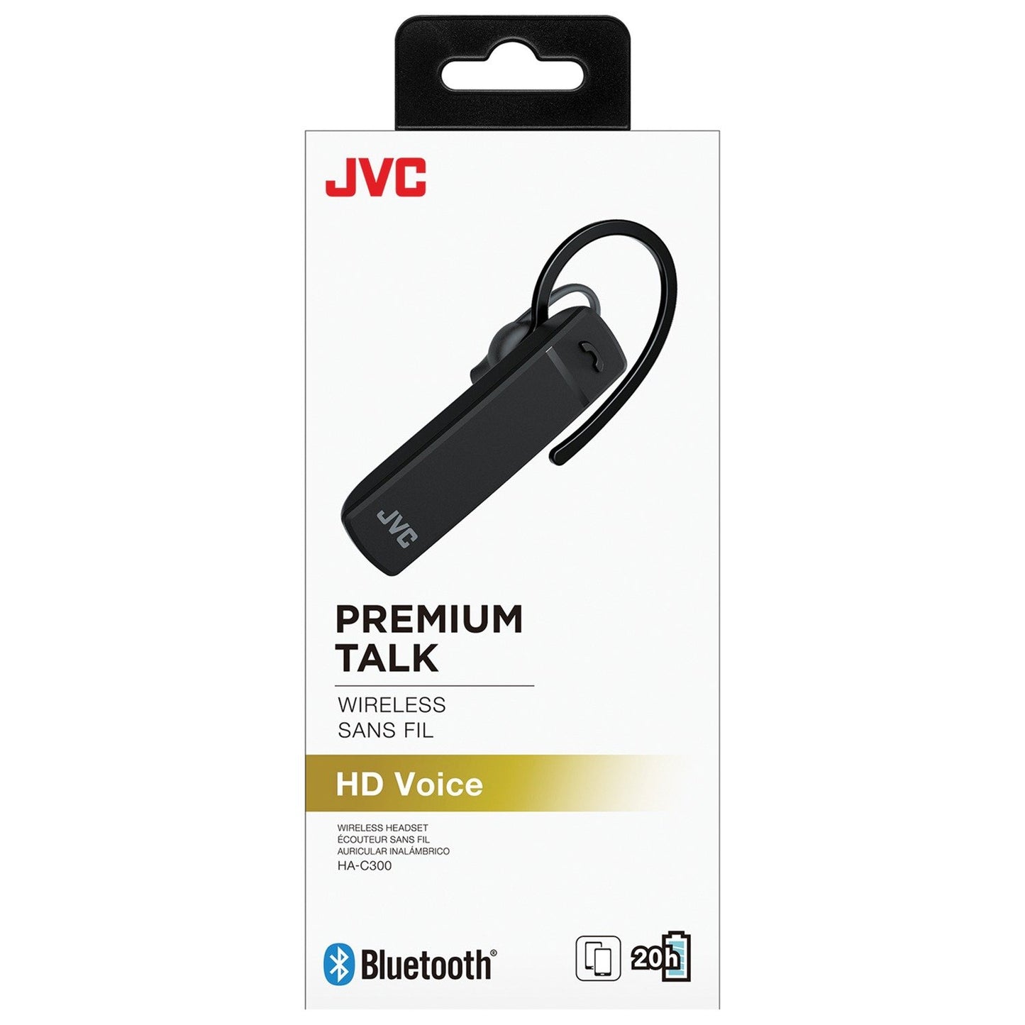 JVC HAC300 In-Ear Wireless Bluetooth Single-Ear Mono Headset with Microphone