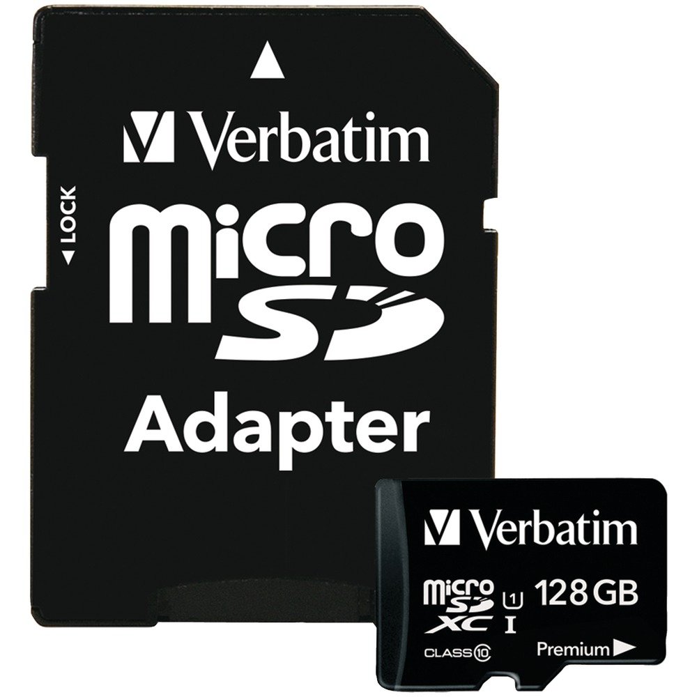Verbatim 44085 128GB Premium microSDXC™ Card with Adapter