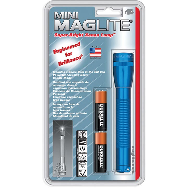 Maglite M2A116 Mini Aa Blue-Blister Pack