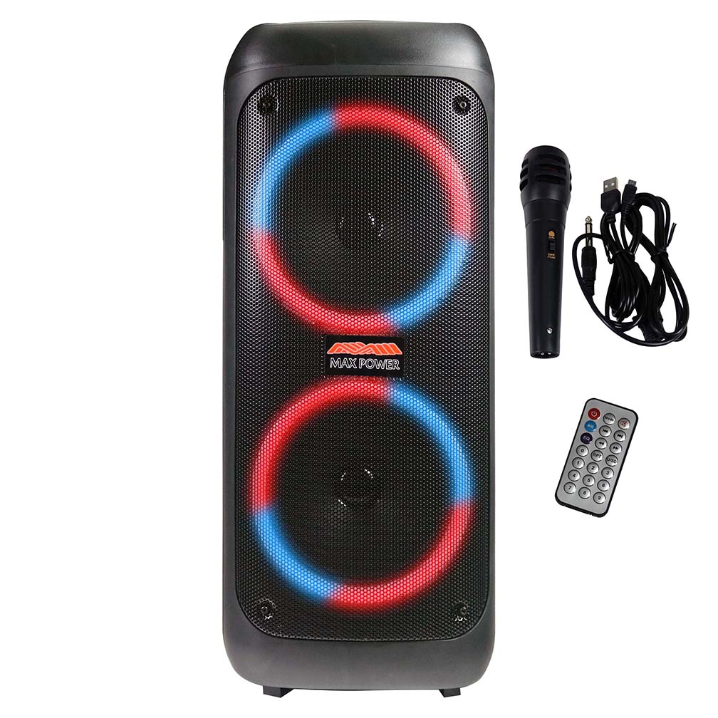 Maxpower CH815 Bluetooth Speaker - 6500 Watts 8" X 2 Woofers Led Lights