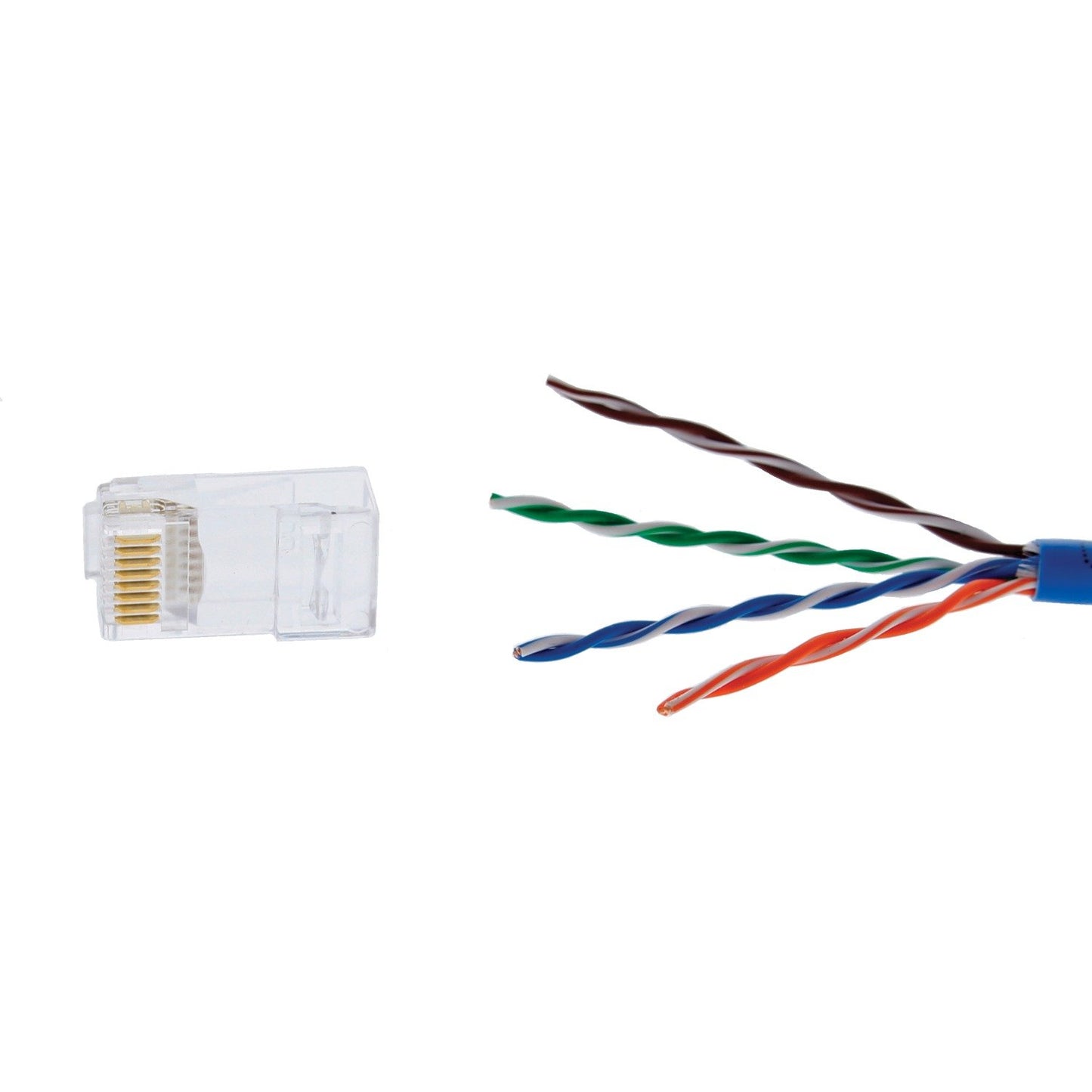 Ideal 85-367 CAT6 RJ-45 8P8C Single Piece Modular Plugs, 25-Pack