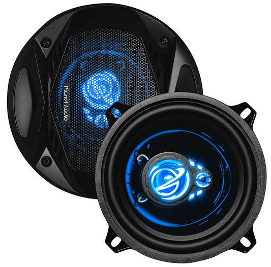 Planet Audio AC523 5.25" 300 Watts Max 3 Way LED Illuminated Tweeters