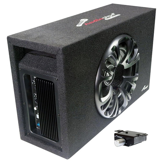 Audiopipe APMINIB1000A Single 10" Amplified Ported Bass Enclosure  1200 Watts