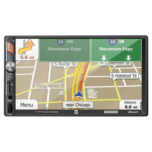 DM620N Dual 7" Double Din Mechless Digital Media Receiver w/Built-In Navigation