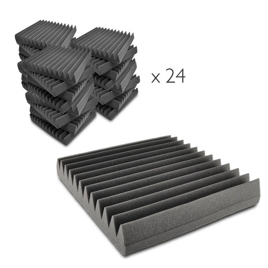 Pyle PSI18 12" x 12" Studio Soundproofing Recording-Foam Wall Tiles, 24-ct