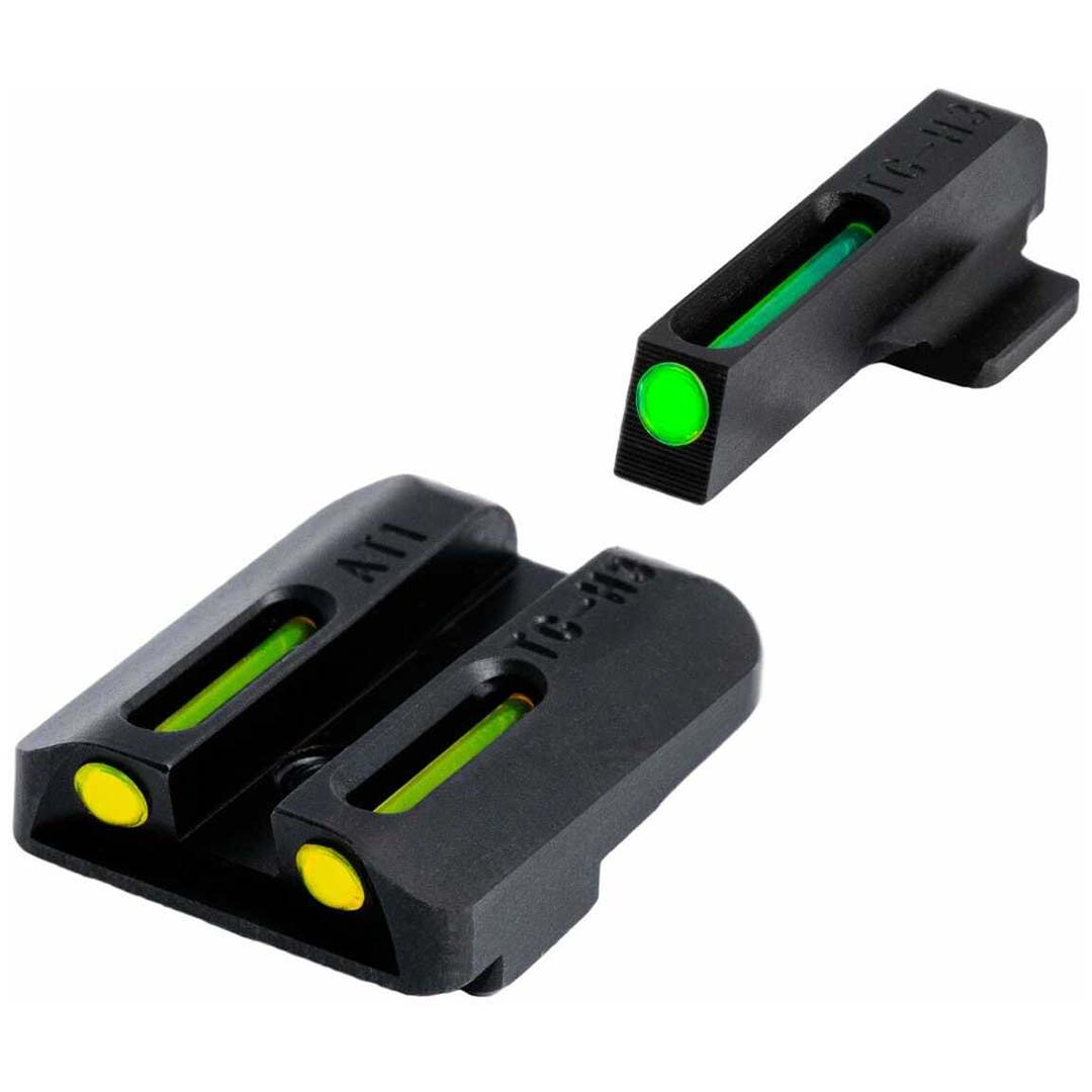 Truglo TG131GT1A TFO Fiber Optic Day/Night Sight Set  For Glock 42/43