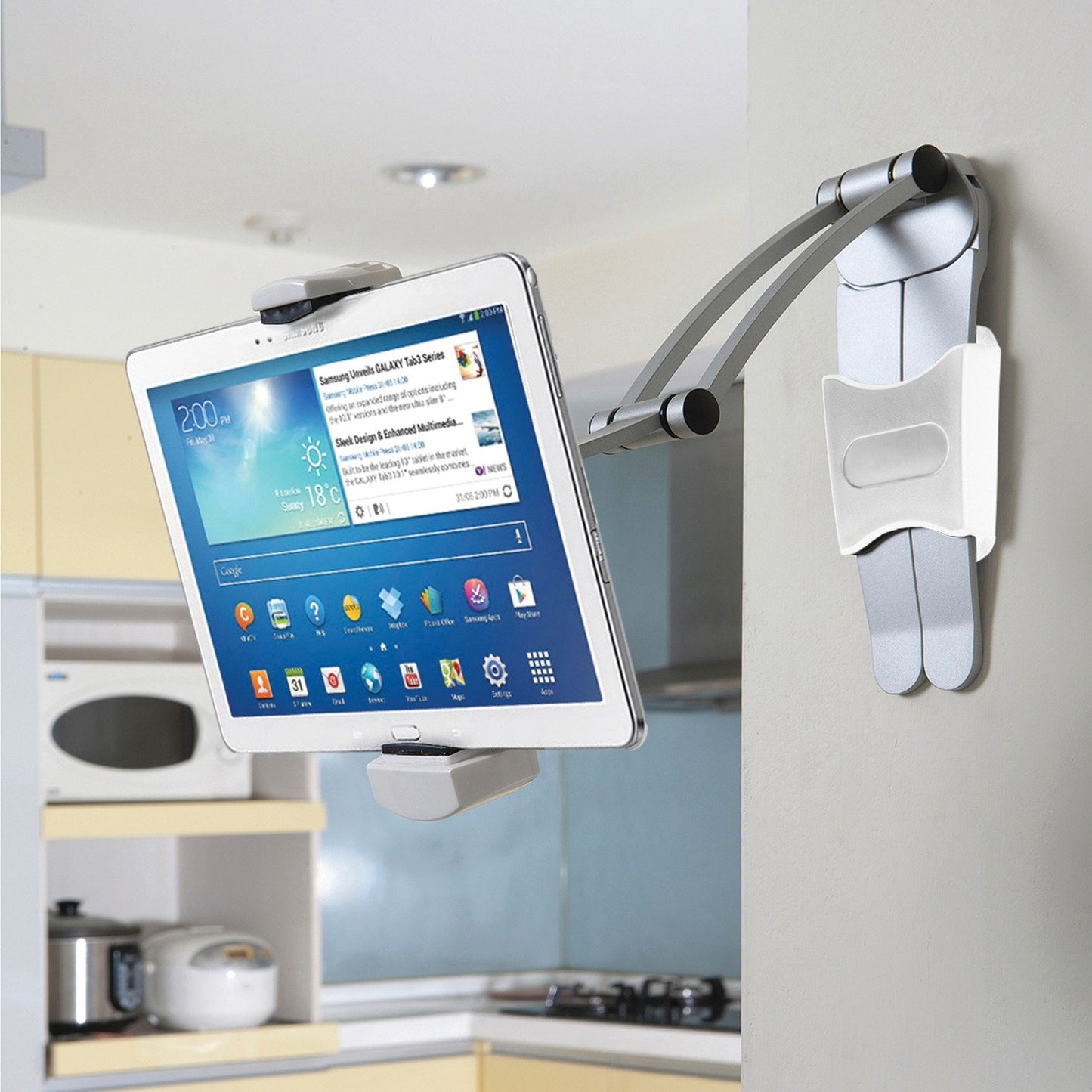 CTA DIGITAL PAD-KMS 2-in-1 Kitchen Mount Stand for iPad®/Tablet