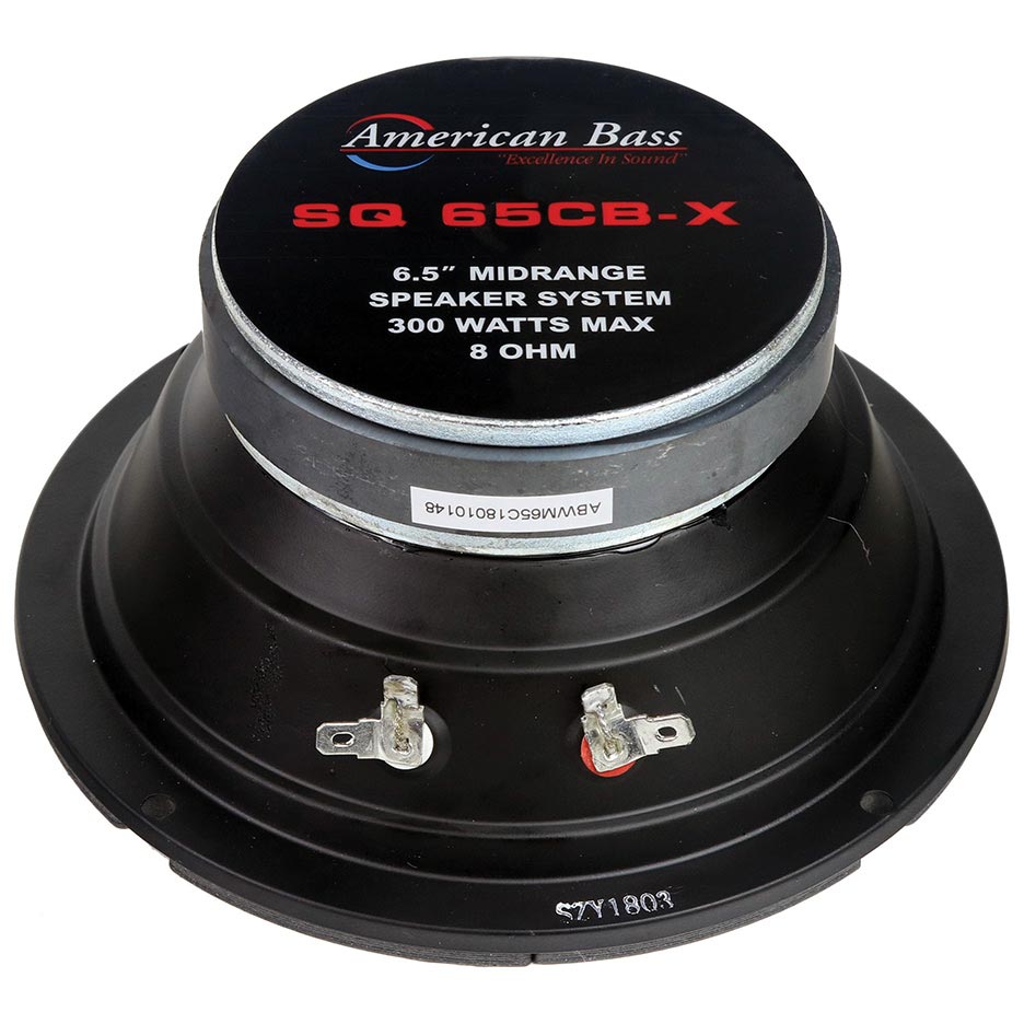 American Bass SQ65CB 6.5" 300 Watt 8 Ohm Mid Range Speaker