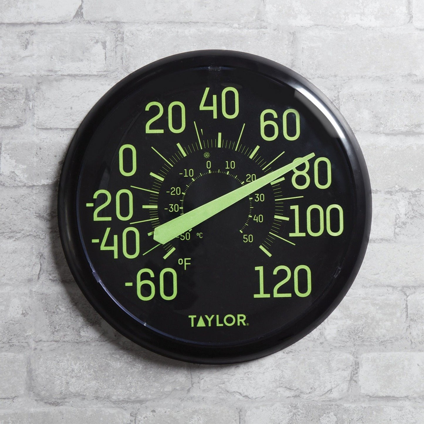 Taylor Precision Products 5267459 13.25" Indoor/Outdoor Glow Thermometer