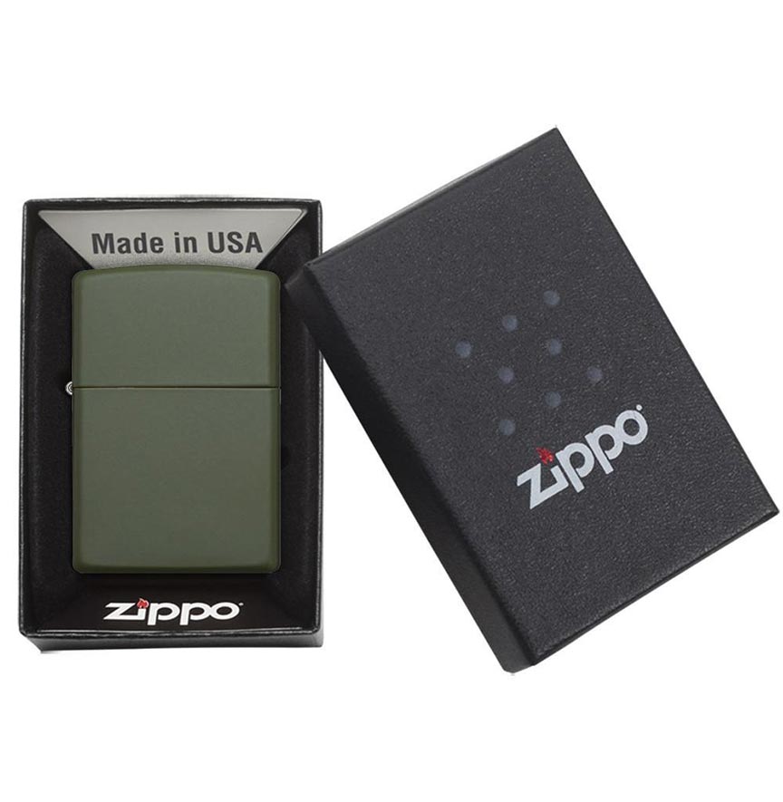 Zippo 221 Windproof Lighter Green Matte