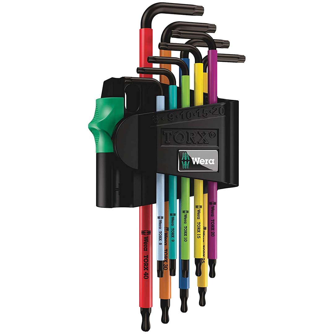Wera 05073599001 TORX L-Key Color Coded Wrench Set (9-Piece)