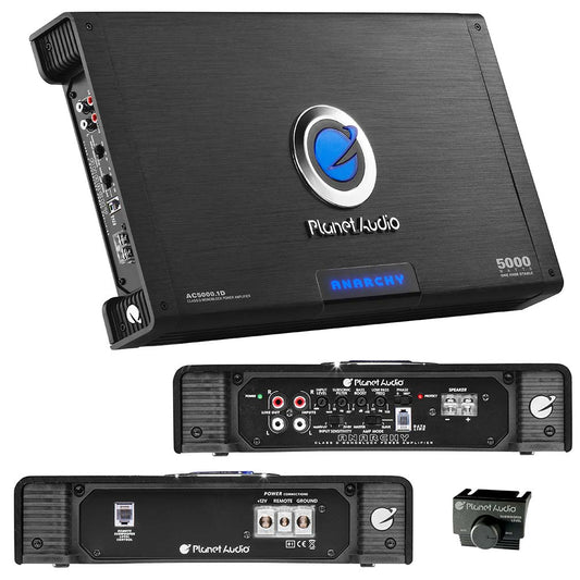 Planet Audio AC50001D Monoblock Amplifier, 5000W MAX