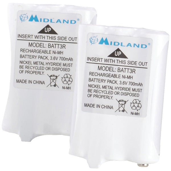Midland AVP14 2-Way Radio Rechargeable Battery Pack, 2 pk
