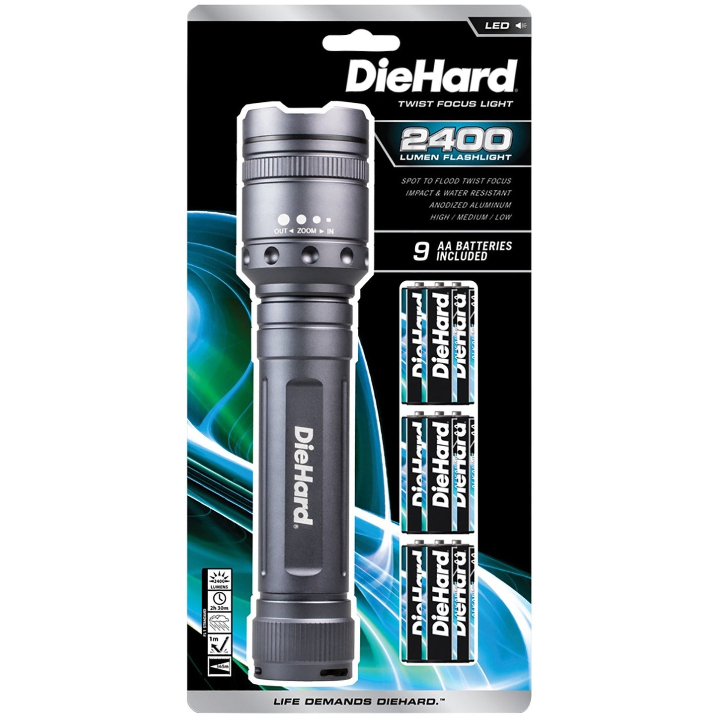 Diehard 41-6124 2,400-Lumen Twist Focus Flashlight