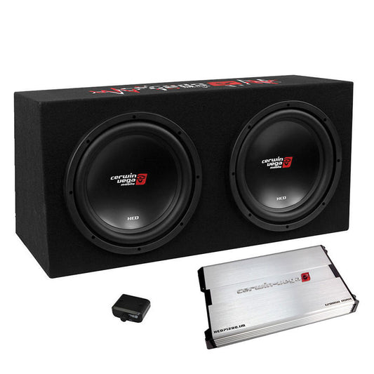 Cerwin Vega BKX7212S XED 3000W MAX Basskit Dual 12" loaded sealed 3/4" MDF  w/1000W MAX amp