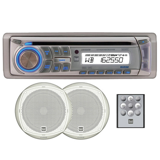 Dual AMCP400W Marine Combo Pack - CD Receiver with 1 pair 6.5" Speakers