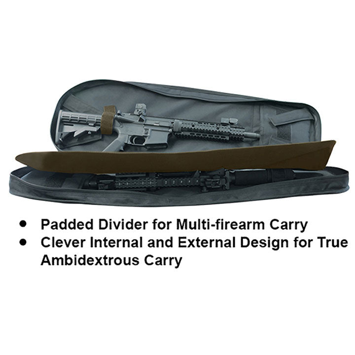 UTG PVCPSP34BG 34 Sling Pack Multi-Firearm Case  Metallic Gray