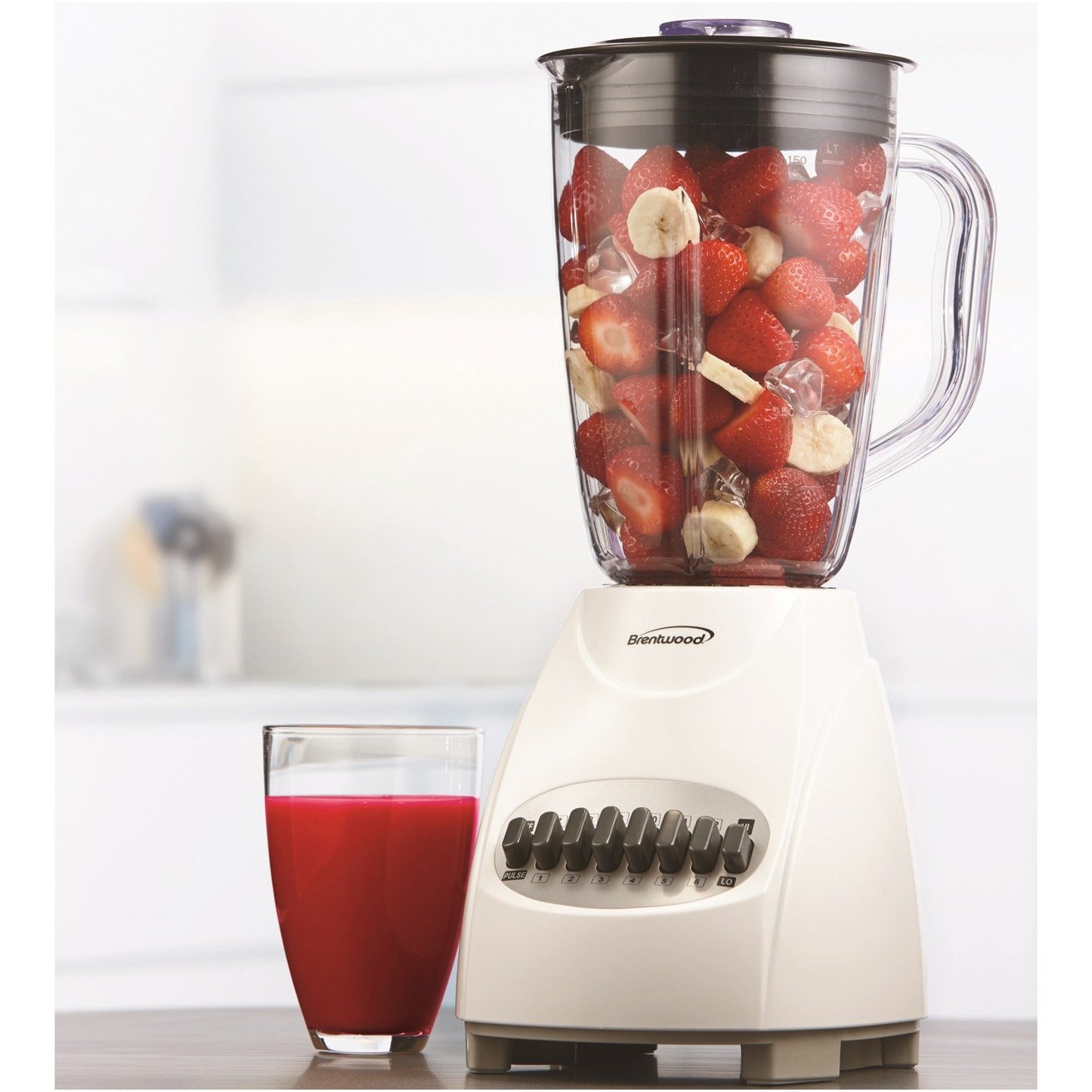 Brentwood Appl. JB-220W 12-Speed Blender w/Plastic Jar (White)