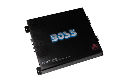 BOSS AUDIO R1600M Riot 1600-Watt Monoblock, Class A/B 2 to 8 Ohm Stable Monoblock Amplifier with Remote Subwoofer Level Control