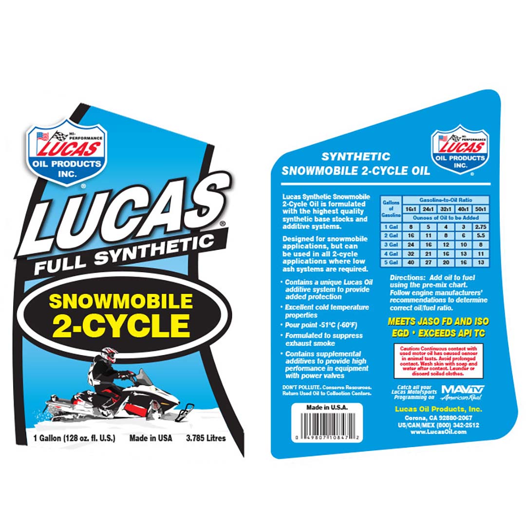 Lucas Oil 10847 Synthetic Snowmobile Oil - 1 Gallon