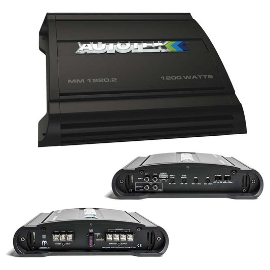 Autotek MM12202 Mean Machine 2 x 600 @ 2 Ohms 1 x 1200 WATTS @ 4 Ohms Bridged