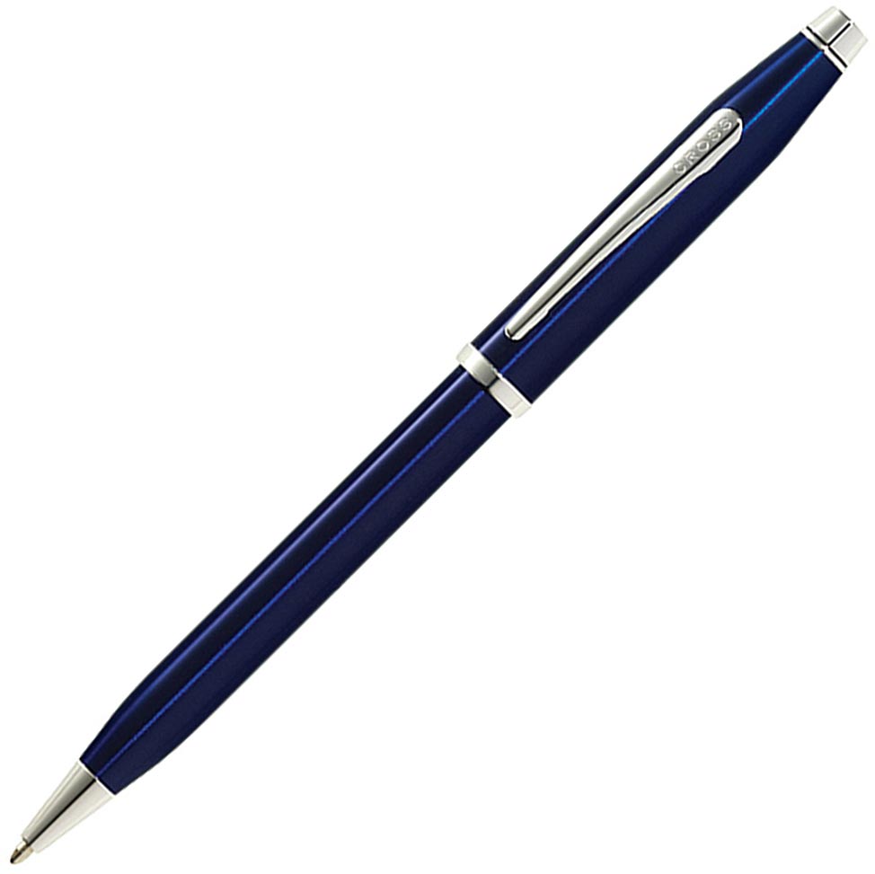 Cross AT0082WG103 Century Ii Translucent Blue Lacquer Ballpoint Pen
