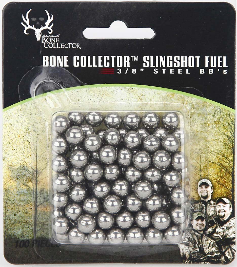 Gamo 611174954 Bone Collector Slingshot Fuel 3/8" Steel BB 100 Count