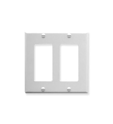 Icc IC107DFDWH Faceplate, Decorex, 2-gang, White