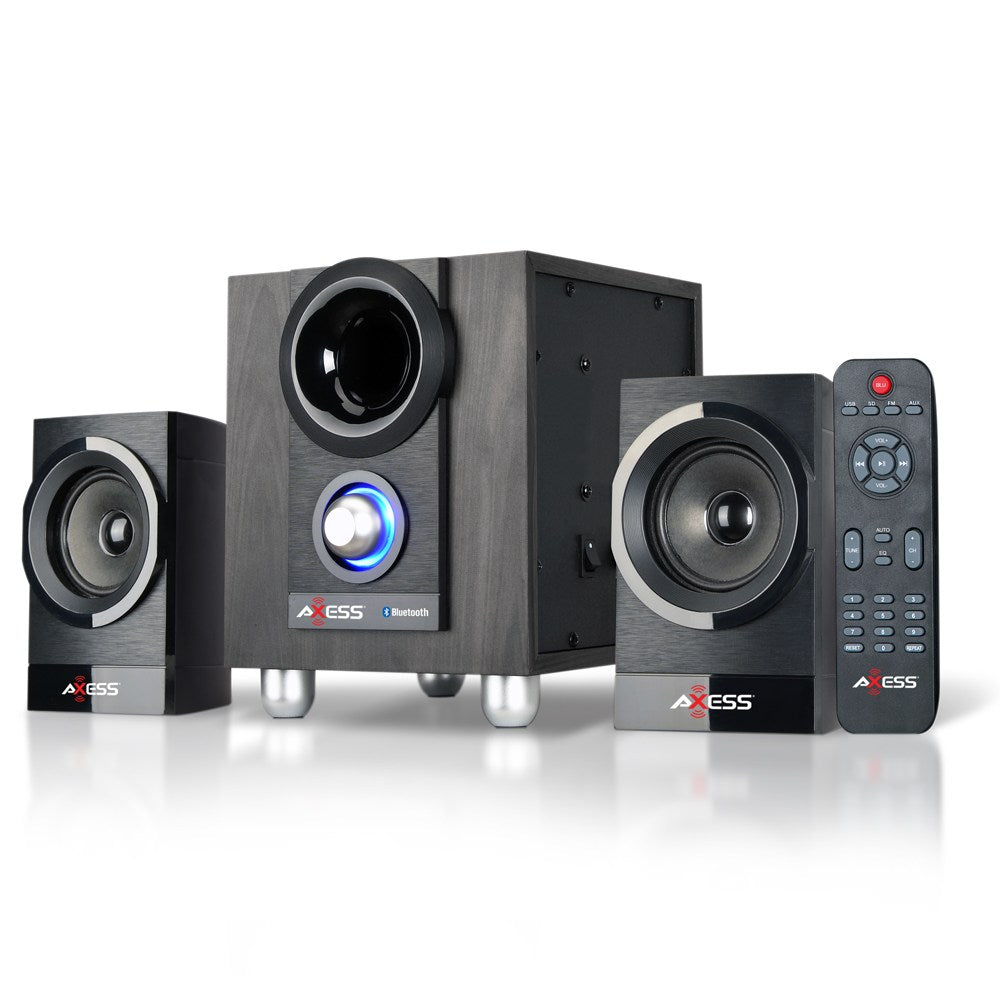 AXESS MSBT3907 2.1 Bluetooth Micro Sound System with FM and USB SD Car ...