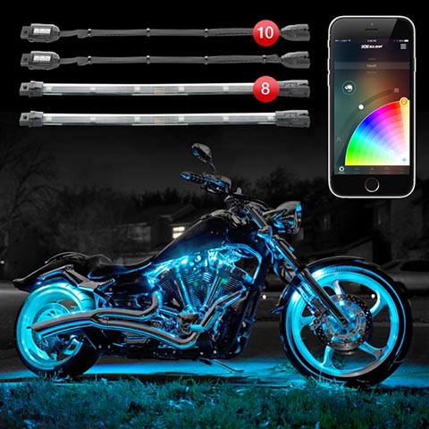 XKGlow KSMOTOADVANCE Motorcycle Advanced LED Accent Light Kit