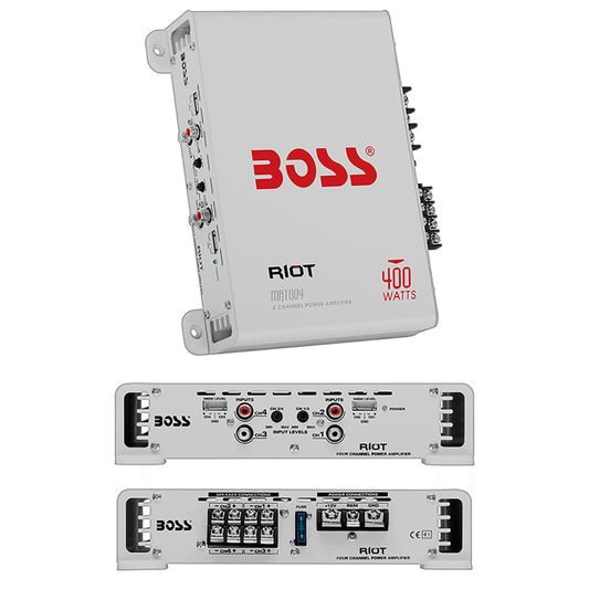 Boss MR1004 Marine 4CH 400 Watt Amplifier