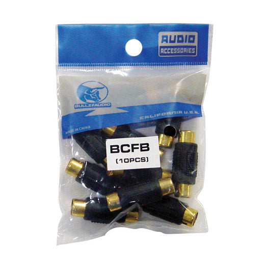 Bullz BCFB Audio Female RCA Couplers, Black