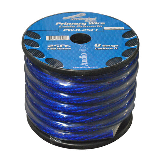 Audiopipe PW025BL Power Wire 0 Gauge 25 Foot  Blue
