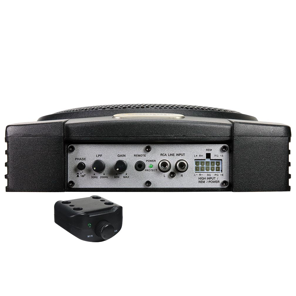 Audiopipe APLP803 8" Active Enclosed Low Profile Sub System 300W Max Dual 2 Ohm