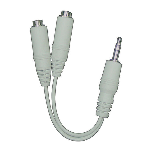 Audiopipe IPLUG Adapter  Single 3.5mm Male to Double Female Audio