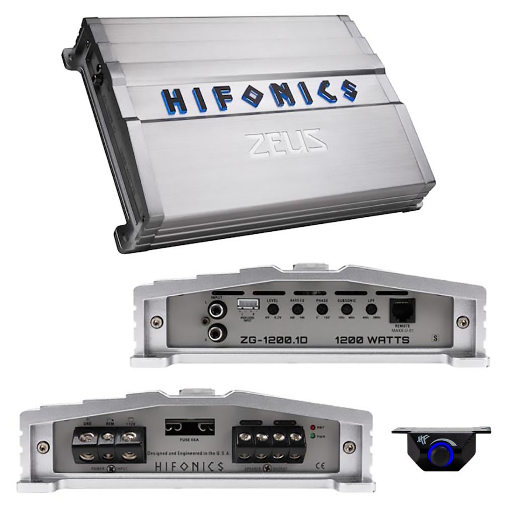 Hifonics ZG12001D Zeus Gamma Series 1 x 1200 Watts @ 1 Ohm Mono