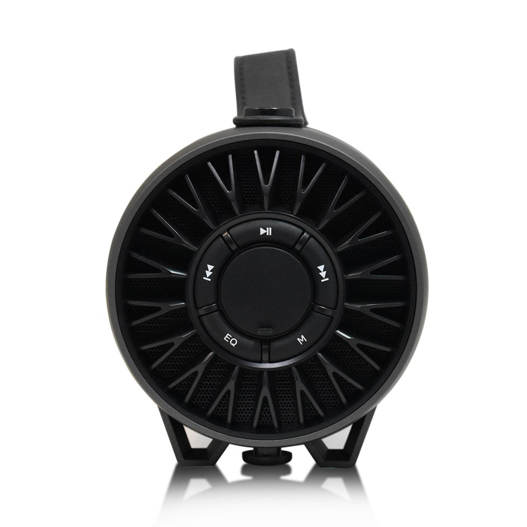 AXESS SPBT1058BK Outdoor Bluetooth Speaker FM Recharge Batt w/ Subwoofer Black