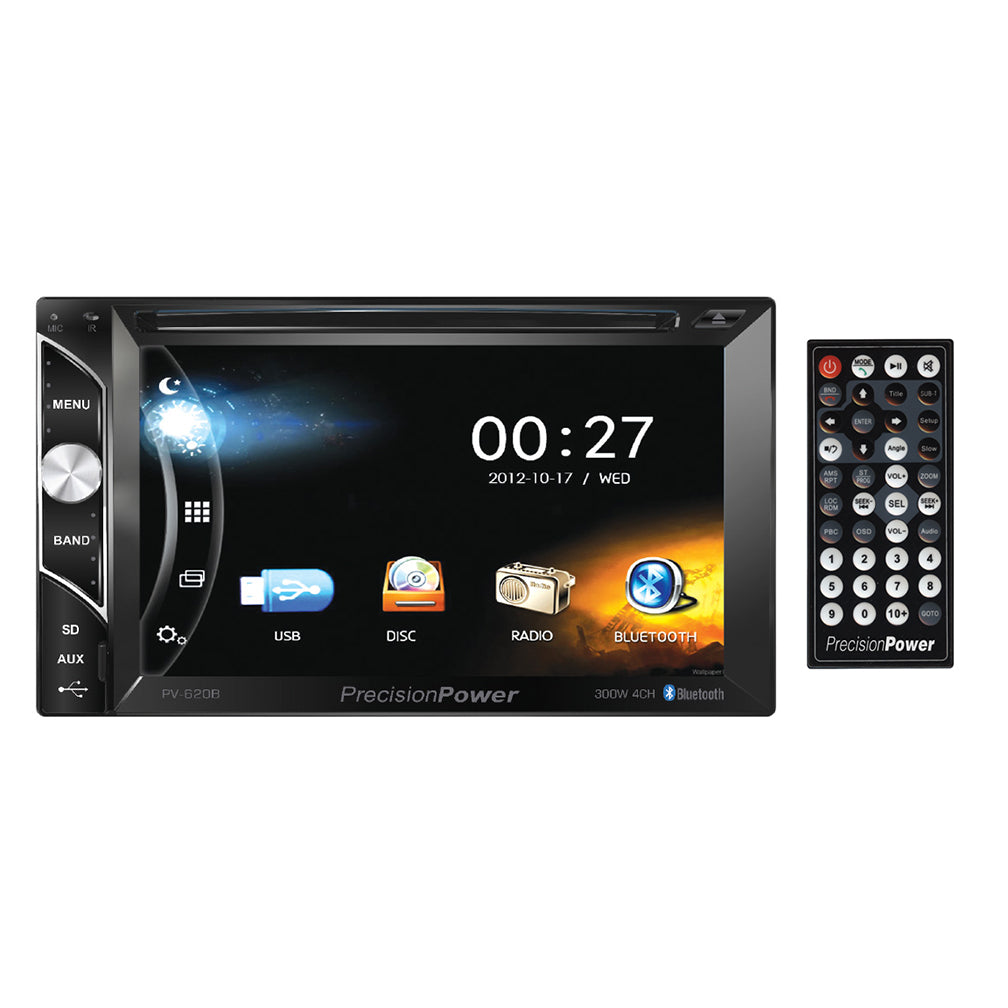 Precision Power PV620B 6.2" Double Din Dvd Player With BT Android Phonelink