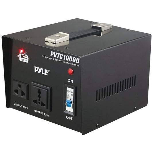 Pyle PVTC1000U Step Up and Down 1000W Voltage Converter Transformer AC 110/220V
