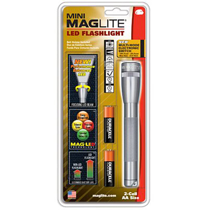 Maglite SP2209H 2 CELL AA MINI  LED Gray Flashlight