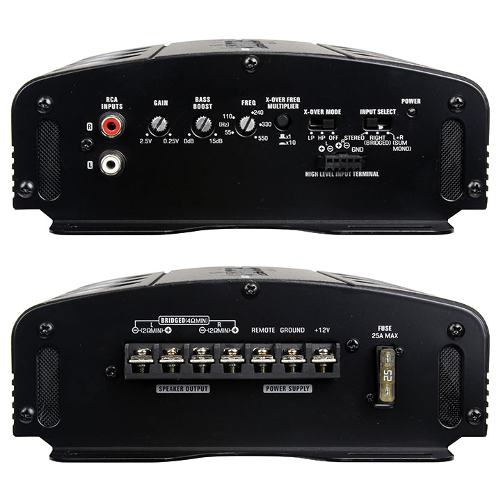 Audiopipe Super Bass Combo pack 600W Max Dual 12" Loaded Box Amp Kit APSB1299PP